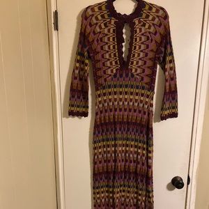 Free People long dress knit crotchet pattern M